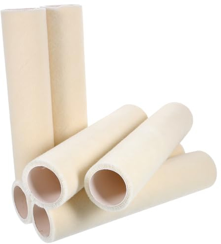 SHINEOFI 6 Piezas Funda de Rodillo de Pintura de Accesorios para Pintura de Pared de Pelo para Acabado Uniforme Compatible con Rodillos