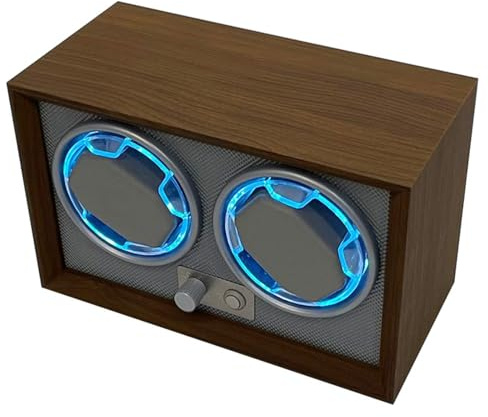 Bbajszx Bobinadora automática de Relojes con 2 Ranuras, 5 velocidades Ajustables para Almacenamiento de Relojes mecánicos, rotadores de Relojes silenciosos