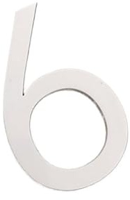 Numeri civici in metallo per porte, Numeri for porte autoadesivi 3D in acrilico, oro bianco, dimensioni multiple