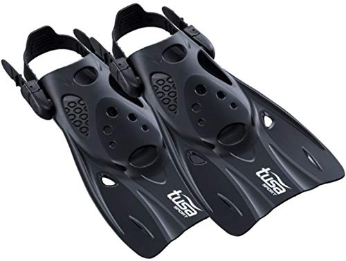 Tusa Sport UF-0103 Short Snorkeling Fins - Size & Colour Choice (Black, L (UK 6-11))