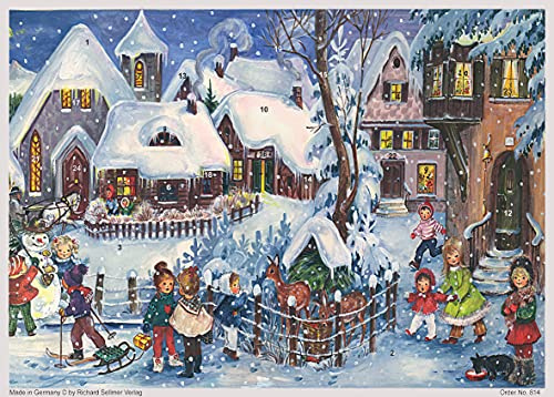 Adventskalender Es schneit: Papier-Adventskalender
