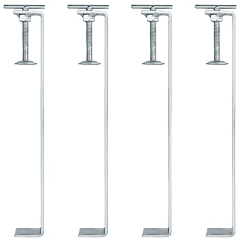 SENENQU 4PCS Brick Profile Clamps, 300mm Stainless Steel Brick Laying Clamps, Heavy Duty Profile Bricklaying Clamps with 80mm Adjustable Threaded Rod - Silver