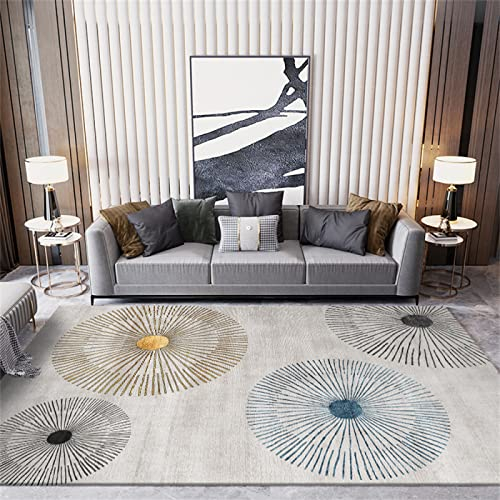 RUGMRZ Teppich XXL Auto Teppiche Nordic grau hell Luxus Wohnzimmer Kurzflorteppich weich und rutschfest Teppiche Für Wohnzimmer Teppiche Schlafzimmer 200X300cm