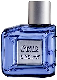 Replay #TANK For Him Eau de Toilette für den Mann - Herrenduft mit einem energetischen Charakter und einem modernen Stil, Duft Zitrusfrucht - Aromatisch. 30 ml Flasche