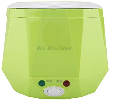 Vaporera Eléctrica Portátil Multifuncional de la Comida de la Olla Arrocera para el Camión 24V 140W 1,3 L (Green)