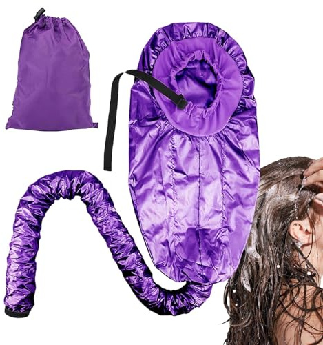 Haartrockneraufsatz Für Motorhaube, Net Plopping Cap, Trockenhauben Für Haare, Diffuser Cap, Helm-Trocknung Kappe Salon Hair Dryer, Schnell Trocknende Haube Mit Aufbewahrungstasche, Haarstyling-Zube