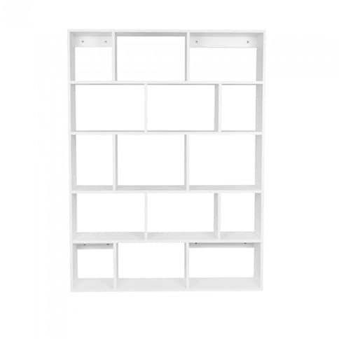 Bücherregal - Wandregal - Hängeregal - Schweberegal - Würfelregal - 105x141x18 cm, Regal Weiß - Regale für Küche, Badezimmer, Pflanzenregal, Schlafzimmer - FTS 4 Pflanzenregal - Wandschrank Hängend