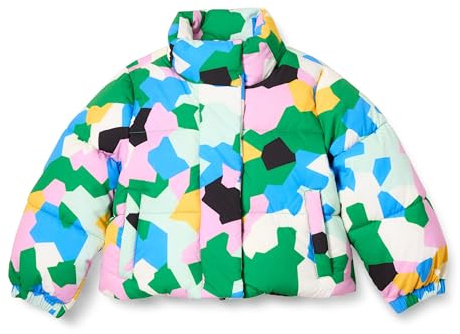 Amazon Essentials Niñas Chaqueta Acolchada y Recortada con Cremallera Completa (Acolchado Mate o Forro Polar)