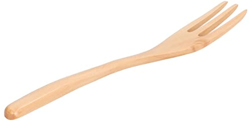 Fourchette à Salade de Fruits en Bois, Couverts de Cuisine Portables écologiques à Long Manche pour le Bureau et L'extérieur
