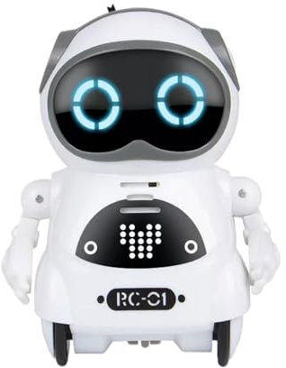 Uhngw Spielzeugroboter, Roboter für Kinder, Intelligente Taschenmusik-Roboterspielzeuge, Interaktiver Dialog, Singen und Tanzen, Lern- und Lernspielzeug, elektrischer Roboter für Zuhause, Schule,