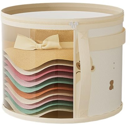 Caja De Almacenamiento Para Sombreros | Caja De Almacenamiento Grande Para Sombreros | Transportador Transparente Plegable Y Portátil A Prueba De Polvo Para Viajes Maleta Dormitorio Armario Iglesia Es