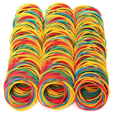 JUGUTA 300 Piezas Gomas Elásticas 38Mm Gomas Resistentes Y Reutilizables Bandas De Goma Grandes Elasticas Colores Para Diy Oficina Suministros Hogar Escuela