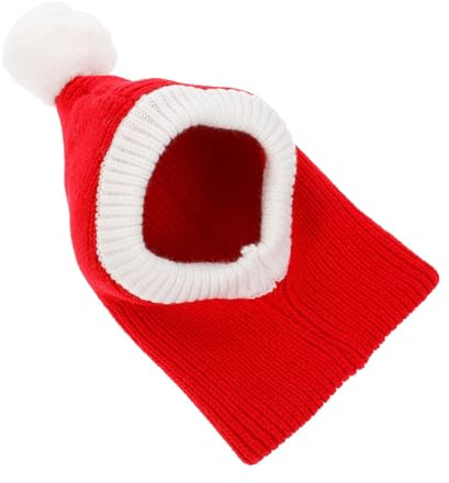 LOLIPPYY Weihnachtsmütze für Haustiere Rot Wollmütze Hundeparty Warmes Winteraccessoire für Hunde Welpen Festliche Kopfbedeckung Komfortabel