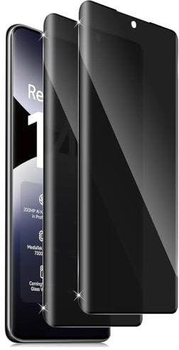 Holilo para Xiaomi Redmi Note 14 Pro 5G/Xiaomi Poco X7 5G Protector de Pantalla Privacidad Cristal Templado ?2 Piezas?,Anti Espía Privacy Vidrio Película HD Vidrio Templado Anti-Arañazos