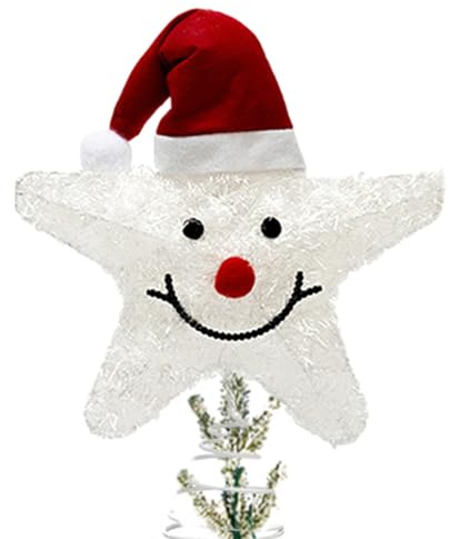 Weihnachtsbaumstern Spitze Mit Lichtern | LED Weihnachtsbaumspitze Deko | Batteriebetriebener Baumspitzenschmuck Für Kamin Esstisch Konferenzraum | Partyzubehör