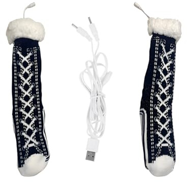 Calcetines Calefactivos Recargables | Calcetín Calentador USB | Accesorios Calefacción Invierno para Viajes Casa Suelo Sueño Exterior Zapatos | Comodidad Otoño Invierno Temporada Fría