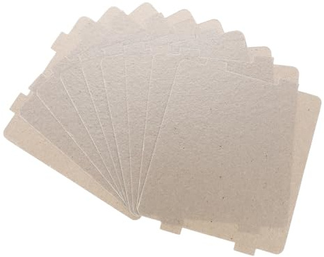 Lámina Aislante de Mica para Microondas Plata, 10 Piezas | Resina, Resistencia al Calor y Protección contra Quemado, Repuesto para Reparación de Electrodoméstico