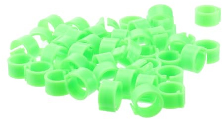 jojofuny 100 Pièces Bagues pour Pigeons à Clip Lot de Bagues Identification pour Pattes de Volatiles Accessoires pour Oiseaux Volailles