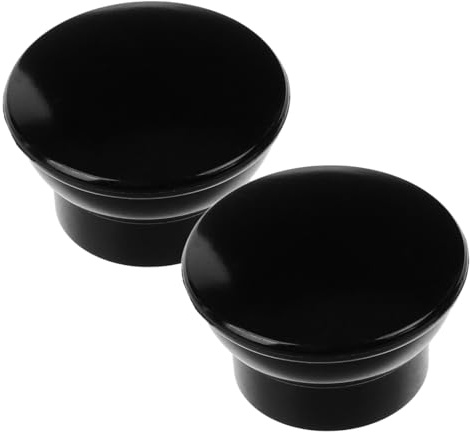TOVINANNA 2pcs Pot Lid Knob Replacement for Kettle Lid, Black and Metal Heat-Insulated Handle with Smooth Surface, Practical Design for Kitchen Use
