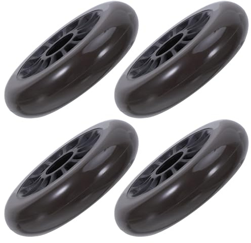 CONGARTENO 4 Pezzi Ruote Plastica per Skateboard e Scooter Accessori per Hockey Inline e Pattini da Strada Sostituzione Facile e Resistente Uso Interno ed Esterno Colore Caffè