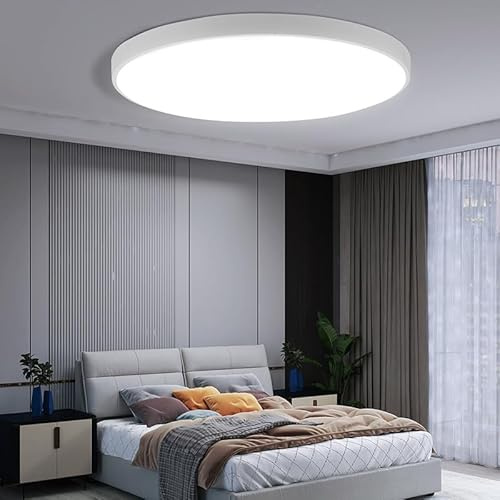 Bellanny Deckenleuchte LED Deckenlampen 36W, Ø36cm 3600LM 6500K Rund Küchenlampe Flach, IP44 Wasserfest Badezimmer Lampe Decke | Modern Schlicht Badlampe für Wohnzimmer Schlafzimmer Keller Balkon Flur