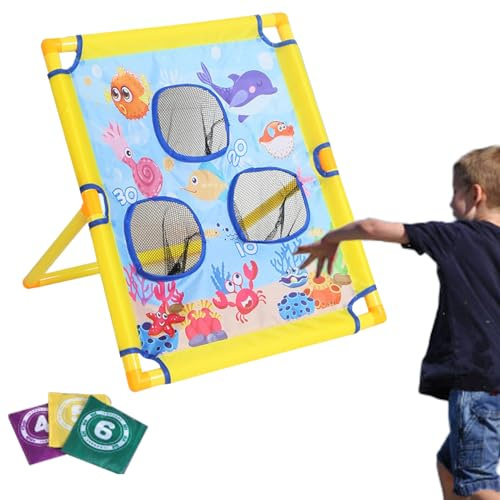 Bean Bag kastspel – kornhålsset för barn | färgglad pedagogisk utomhuskul med bönväskor för pojkar flickor trädgård, fest, lekrum, förskolelärning, hand-öga-koordinering