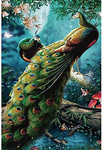 Yingxin34 Puzzle Erwachsene Kinder 1500 Teile Zwei Pfauen am Baum Familienspiel anspruchsvoll Kinder Home Entertainment Spielzeug Wohnkultur Geschenke für Freunde Dekompression der Erwachsenen