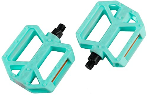 AVASTA Bicycle Pedals BMX Mountain Road City Bike Pedal, 1/2-Inch Boron Steel Spindle with Reflector Replacement Non-Slip Lightweight，Blue Color