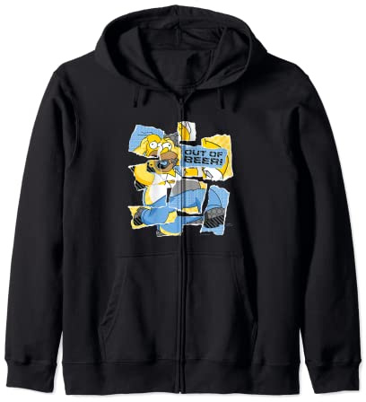 The Simpsons Homer Simpson Out of Beer All Torn Up Sudadera con Capucha