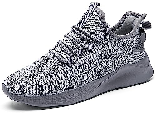 ZMBCYG sportskor för män, löparskor, sneakers, skor, löparskor för gata, tennisskor, sneakers, GRÅ, 44 EU