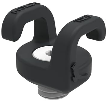 KONDOR Blue x Armando Ferreira Mondo Ties XL Cable Management Clips for Cameras, Cable Organization, 3/8-16 Mounted, Holds 3-6 Cables and Supports up to 15 lbs of Force (Pack of 4) - Black