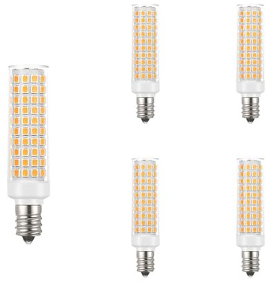 Lampadina LED per Cappa E14 12W (Equivalente a 100W Alogena),1200LM Caldo (3000K),AC 110-240V,Non Regolabile Attacco Edison Piccolo SES per Frigorifero/Cappa/Illuminazione Domestica,Confezione da 5