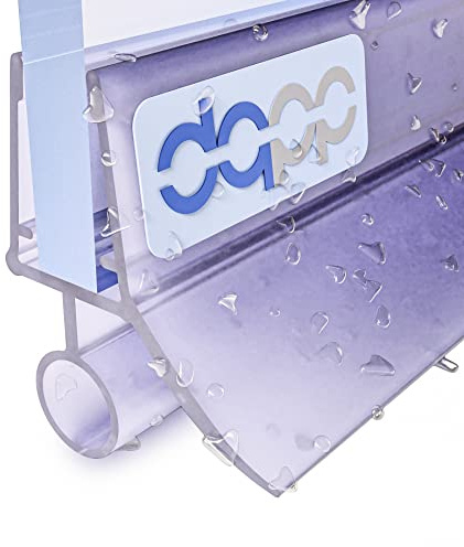 DQ-PP Duschdichtung 200cm – für 6mm - 8mm Glastür Stärke – UK08 – Wasserablaufprofil Wasserabweisprofil – Duschabdichtung Duschwand – Ersatzteile für Duschkabine – Transparent