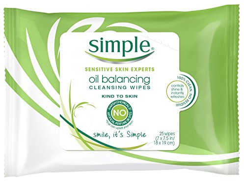 Simple Kind to Skin Facial Care, Oil Balancing Wipes 25 count