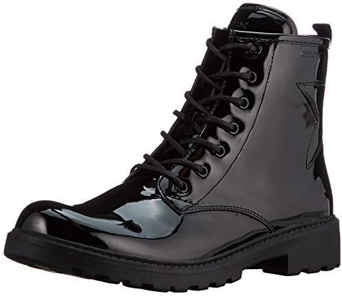 Geox Mädchen J Casey Girl G Stiefeletten, Schwarz, 37 EU