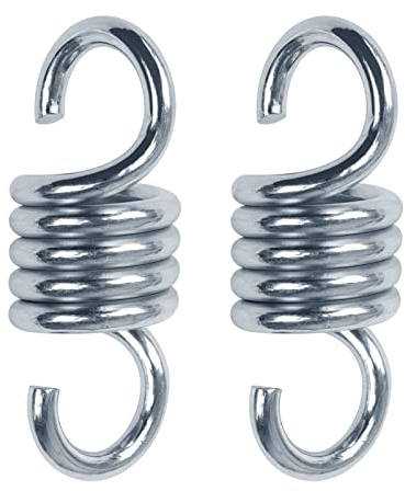HOMPER 2 pezzi Amaca Spring, Temprato Acciaio Zincato Estensione Molla per Appendere Amache e Dondoli, Reggisacco per Addestramento, 270 kg Capacità per Pezzo