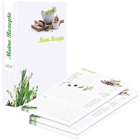 PRICARO Rezeptordner mit Rezeptblock Gewürze, A4