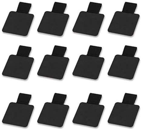 SLSON 12 Pack Notebook Pen Loop Holder Self-Adhesive Pen Holder Pencil Holders Elastic Loop Designed for Notebooks Journals Calendars (Black)