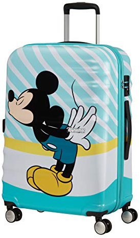 American Tourister Wavebreaker Disney - Spinner L, Kindergepäck, 77 cm, 96 L, Mehrfarbig (Mickey Blue Kiss)