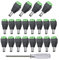 Aiqeer 50 Pezzi 12V/24V DC Maschio Spina Connettore, 2.1X5.5 mm DC Alimentazione Adattatore Spina, DC Vite Terminale Spina Connettore, per CCTV Telecamera LED Striscia (Verde)