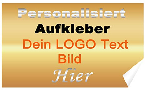 Personalisierte Aufkleber Individuell Etiketten Kleinbetrieb Wasserdicht Text Logo Bild (100, 4x6cm)