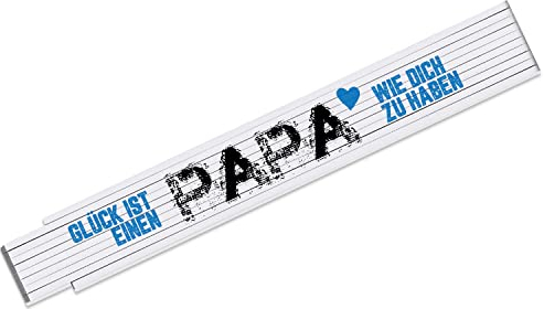 Zollstock mit Spruch Glück ist einen Papa wie dich zu haben - originelles Geschenk zum Vatertag, Geburtstag zum Vatertag, Geburtstag | Geschenkidee für Hobby-Handwerker, Heimwerker