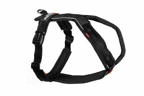Non-Stop dogwear Line Harness 5.0 |214| Führ und Alltagsgeschirr, Farbe:Schwarz, Größe:G 4