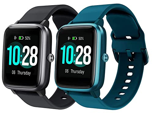 SUGARJAR Strap For ID205L,19mm Silicone Band for Veryfitpro,LETSCOM,Yamay fitness,Letsfit,LIFEBEE,GRV,Willful,Popglory,Blackview,TEMINICE,ID205S ID205G ID215G ID216 SW020 SW023 WF021 WF025 Uwatch3