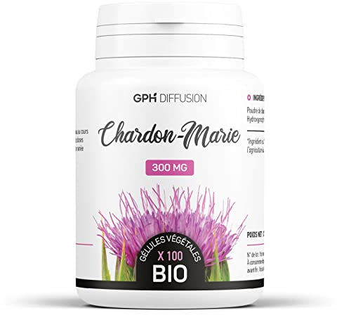 Chardon Marie biologique | 900 mg/jour | 100 Gélules Végétales | Qualité Supérieure | 30 Jours | Conditionné en France