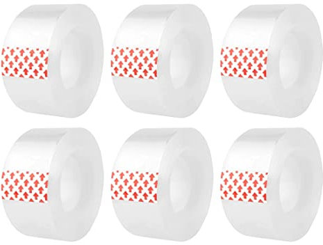 D.RECT - Transparentes Klebeband Set | für Schule und Büro | Lang & Stark | Universell Einsetzbar | 6 Rollen - 24mm x 30m