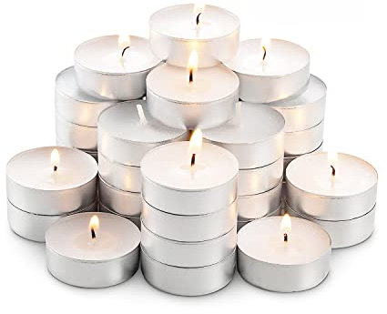 GREATOYAR Velas de Té, Candelita, Velas Pequeñas, Velas de Té Aromáticas, Velas con Aroma, velas Romanticas, Candle de Pasión, Larga Duración, 4 Horas, Blanco, 200 Unidades