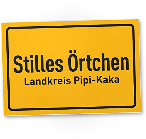 DankeDir! Stilles Örtchen - Schild 30 x 20 cm - Türschild Herren Wand Gäste WC witzig Deko Gästetoilette - Toilettenschild Kloschild Toilette WC Schild zum aufhängen lustig Klo Schild