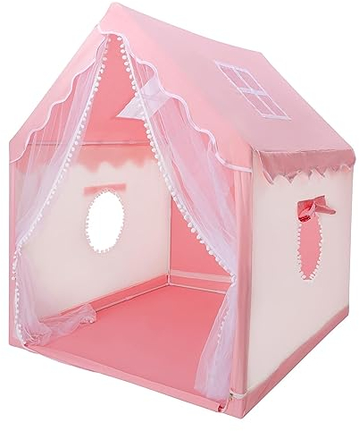 Kids Play Tent Princess Castle for Girls, Large Kids Playhouse Indoor Outdoor, Birthday Gift for Toddler Children, Pink