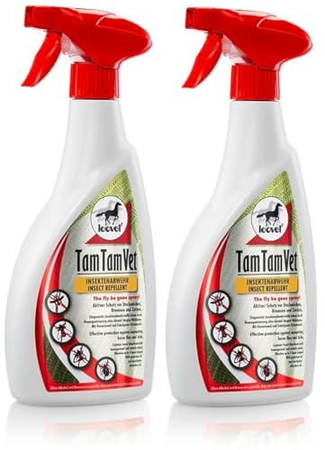 RL24 leovet - Tam Tam Vet – 2 x 550 ml Sprühflasche (2er Set) | Insektenschutz mit langer Wirkdauer – Bremsenspray für Pferde – Schutz vor Mücken, Bremsen & Zecken – Mückenspray